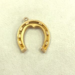 9k Yellow Gold Horseshoe Pendant/Charm